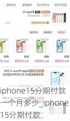 iphone15分期付款一个月多少_iphone15分期付款