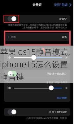 苹果ios15静音模式,iphone15怎么设置静音键