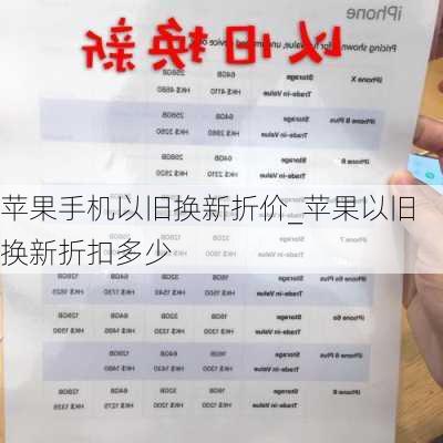 苹果手机以旧换新折价_苹果以旧换新折扣多少