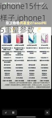 iphone15什么样子,iphone15重量参数