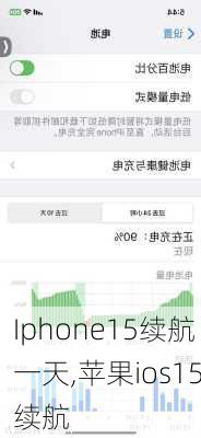 Iphone15续航一天,苹果ios15续航