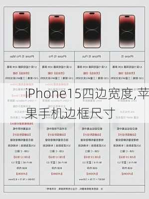 iPhone15四边宽度,苹果手机边框尺寸