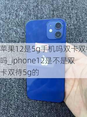 苹果12是5g手机吗双卡双待吗_iphone12是不是双卡双待5g的