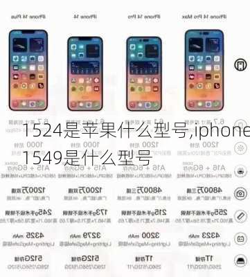 1524是苹果什么型号,iphone1549是什么型号