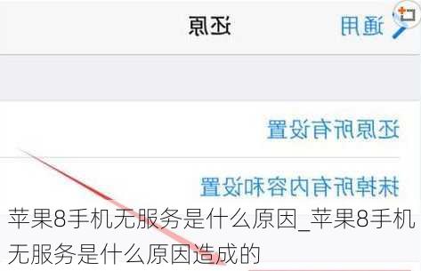 苹果8手机无服务是什么原因_苹果8手机无服务是什么原因造成的