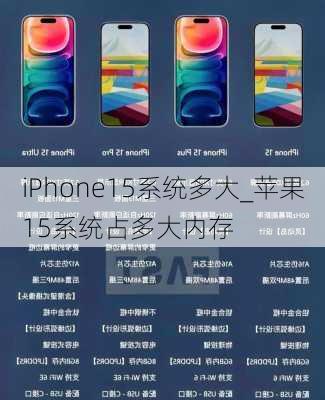 iPhone15系统多大_苹果15系统占多大内存