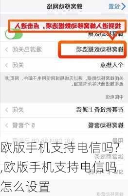 欧版手机支持电信吗?,欧版手机支持电信吗怎么设置