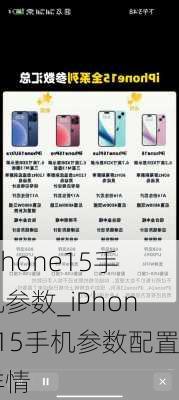 iPhone15手机参数_iPhone15手机参数配置详情