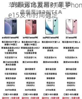 苹果ios15发布时间_IPhone15发布时间确定