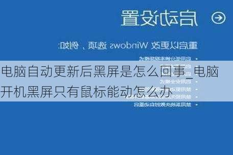 电脑自动更新后黑屏是怎么回事_电脑开机黑屏只有鼠标能动怎么办