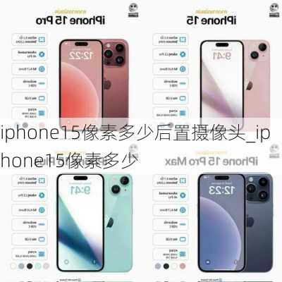 iphone15像素多少后置摄像头_iphone15像素多少