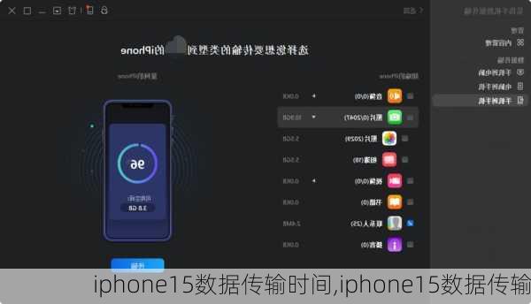 iphone15数据传输时间,iphone15数据传输