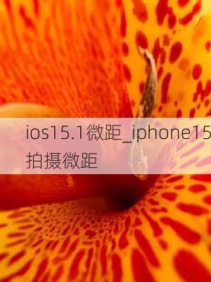 ios15.1微距_iphone15拍摄微距