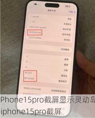 iPhone15pro截屏显示灵动岛,iphone15pro截屏