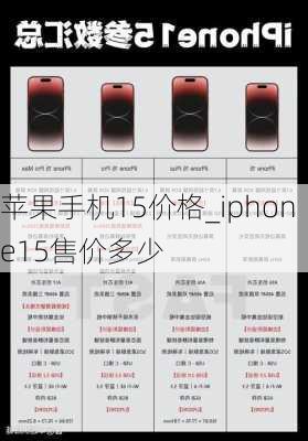 苹果手机15价格_iphone15售价多少