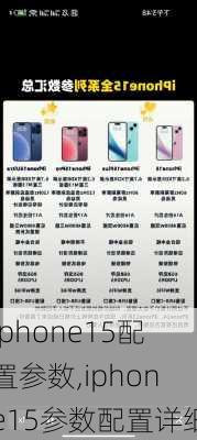 iphone15配置参数,iphone15参数配置详细