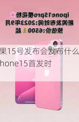 苹果15号发布会发布什么,iPhone15首发时间