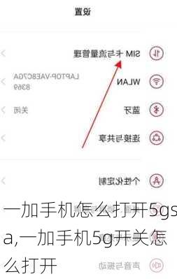 一加手机怎么打开5gsa,一加手机5g开关怎么打开
