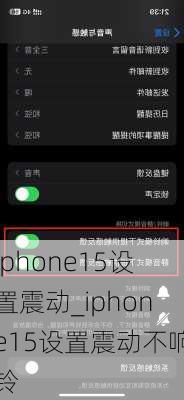 iphone15设置震动_iphone15设置震动不响铃