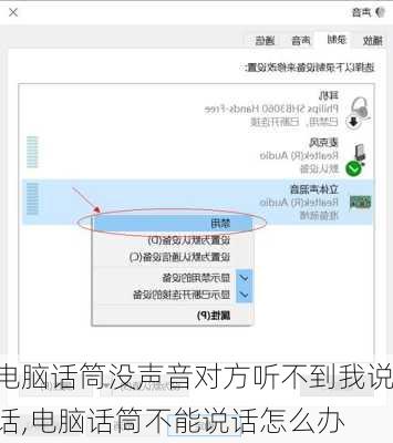 电脑话筒没声音对方听不到我说话,电脑话筒不能说话怎么办