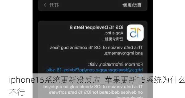 iphone15系统更新没反应_苹果更新15系统为什么不行