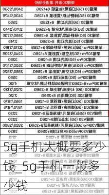 5g手机大概要多少钱_5g手机一般多少钱