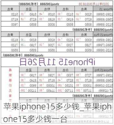 苹果iphone15多少钱_苹果iphone15多少钱一台