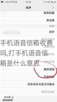 手机语音信箱收费吗,打手机语音信箱是什么意思