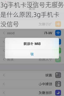3g手机卡没信号无服务是什么原因,3g手机卡没信号