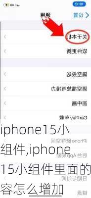 iphone15小组件,iphone15小组件里面的内容怎么增加