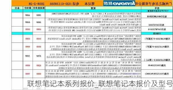 联想笔记本系列报价_联想笔记本报价及型号