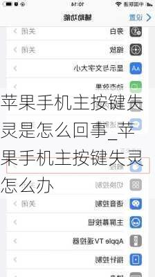 苹果手机主按键失灵是怎么回事_苹果手机主按键失灵怎么办