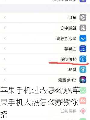 苹果手机过热怎么办,苹果手机太热怎么办教你一招