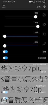 华为畅享7plus音量小怎么办?,华为畅享70pro音质怎么样啊