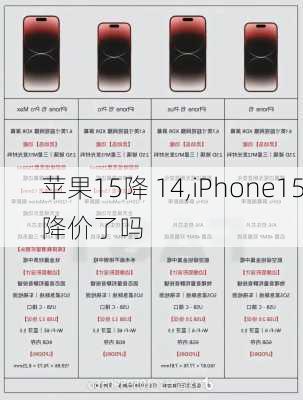 苹果15降 14,iPhone15降价了吗