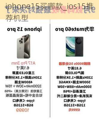 iphone15买哪款_ios15推荐机型