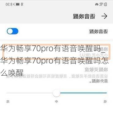 华为畅享70pro有语音唤醒吗_华为畅享70pro有语音唤醒吗怎么唤醒