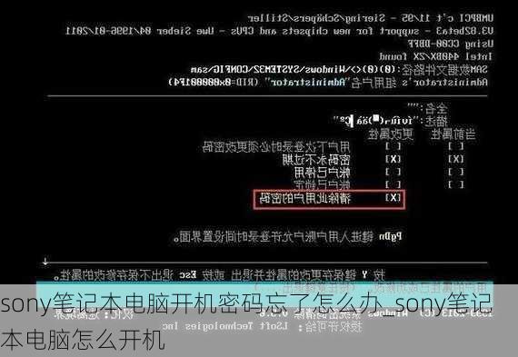 sony笔记本电脑开机密码忘了怎么办_sony笔记本电脑怎么开机