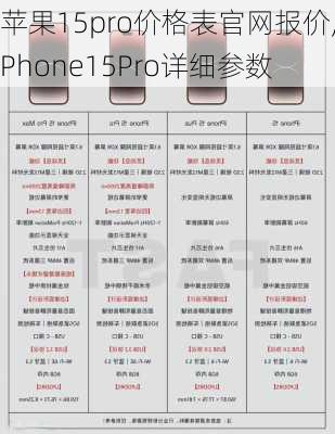 苹果15pro价格表官网报价,iPhone15Pro详细参数