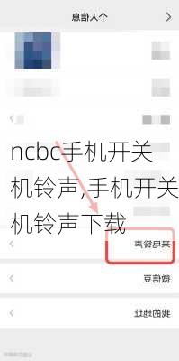 ncbc手机开关机铃声,手机开关机铃声下载