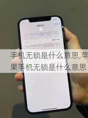 手机无锁是什么意思,苹果手机无锁是什么意思