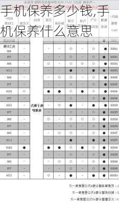 手机保养多少钱,手机保养什么意思