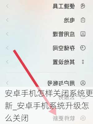 安卓手机怎样关闭系统更新_安卓手机系统升级怎么关闭