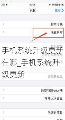 手机系统升级更新在哪_手机系统升级更新