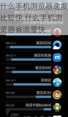 什么手机浏览器速度比较快,什么手机浏览器省流量快