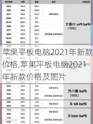 苹果平板电脑2021年新款价格,苹果平板电脑2021年新款价格及图片