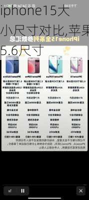 iphone15大小尺寸对比,苹果15.6尺寸