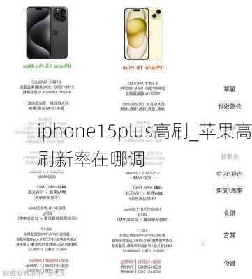 iphone15plus高刷_苹果高刷新率在哪调