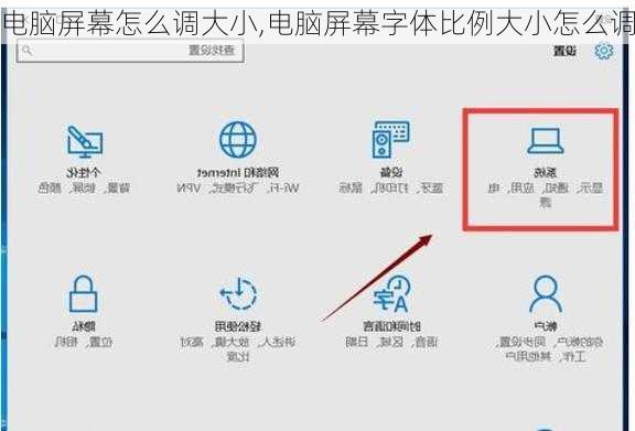 电脑屏幕怎么调大小,电脑屏幕字体比例大小怎么调