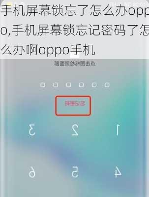 手机屏幕锁忘了怎么办oppo,手机屏幕锁忘记密码了怎么办啊oppo手机